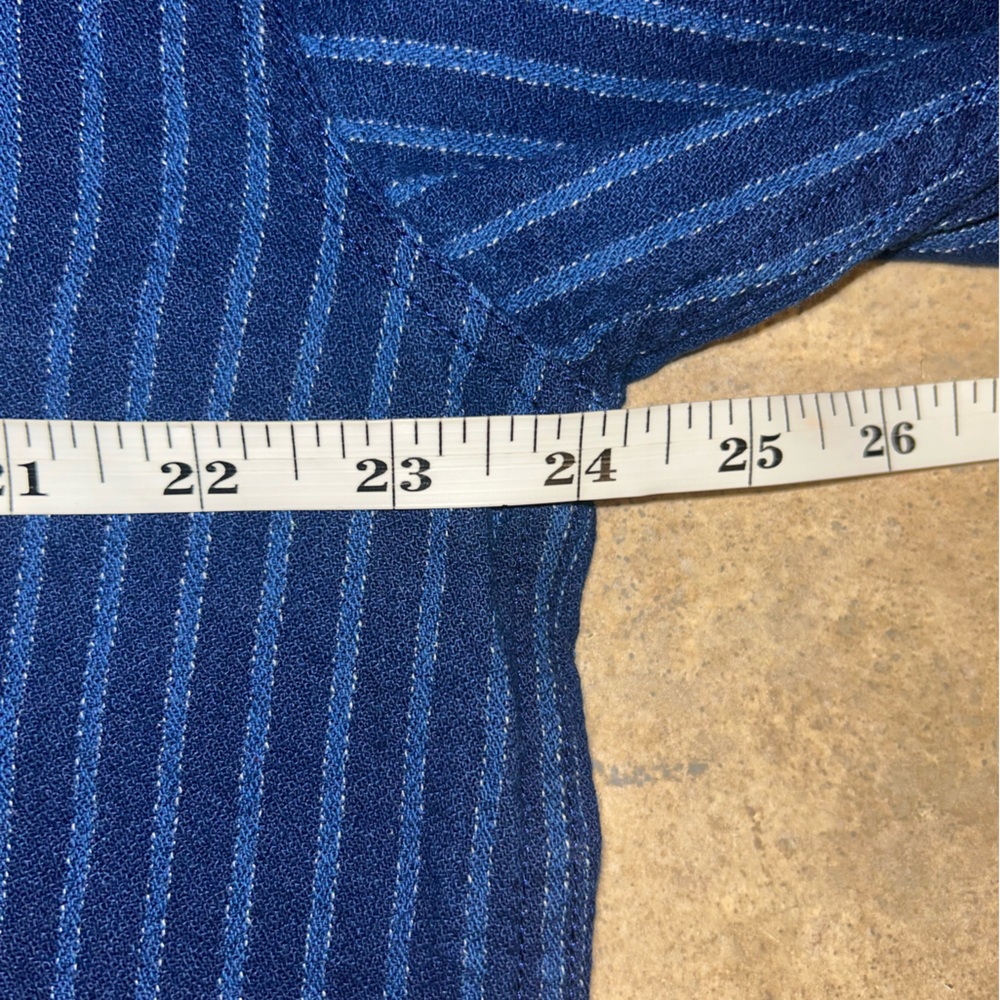 Corridor New York Shirt - blue striped 100 % cotton long sleeve button up - Picture 9 of 10
